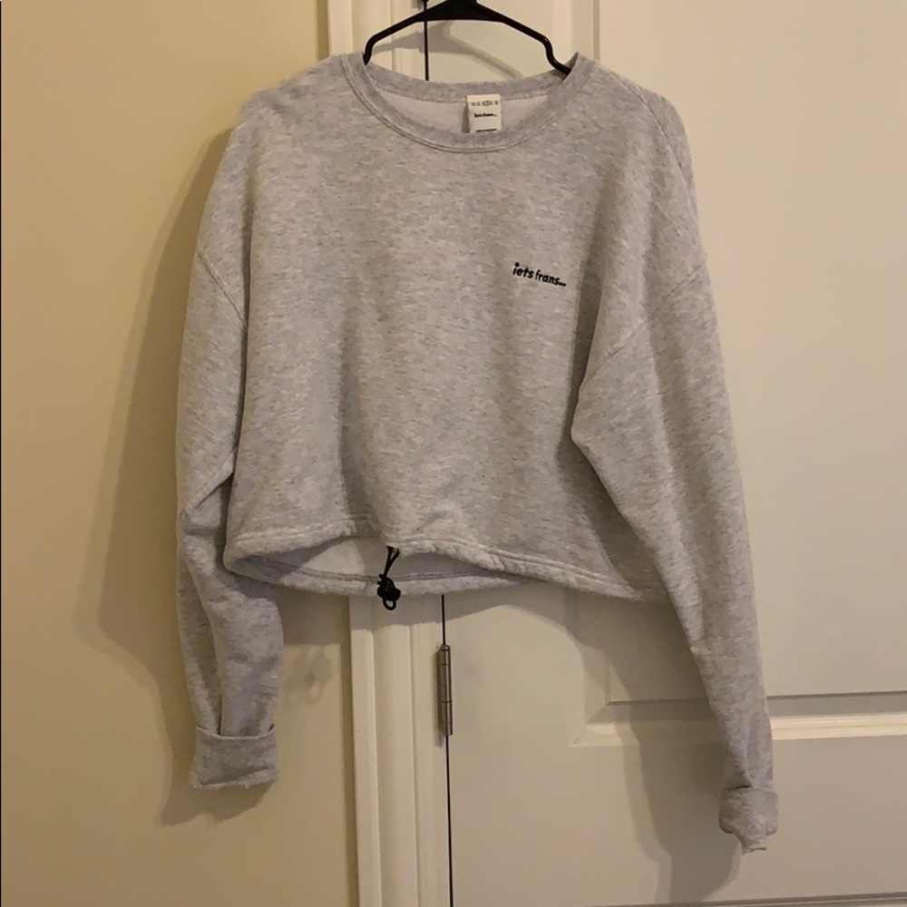 Cropped Iets Frans sweatshirt